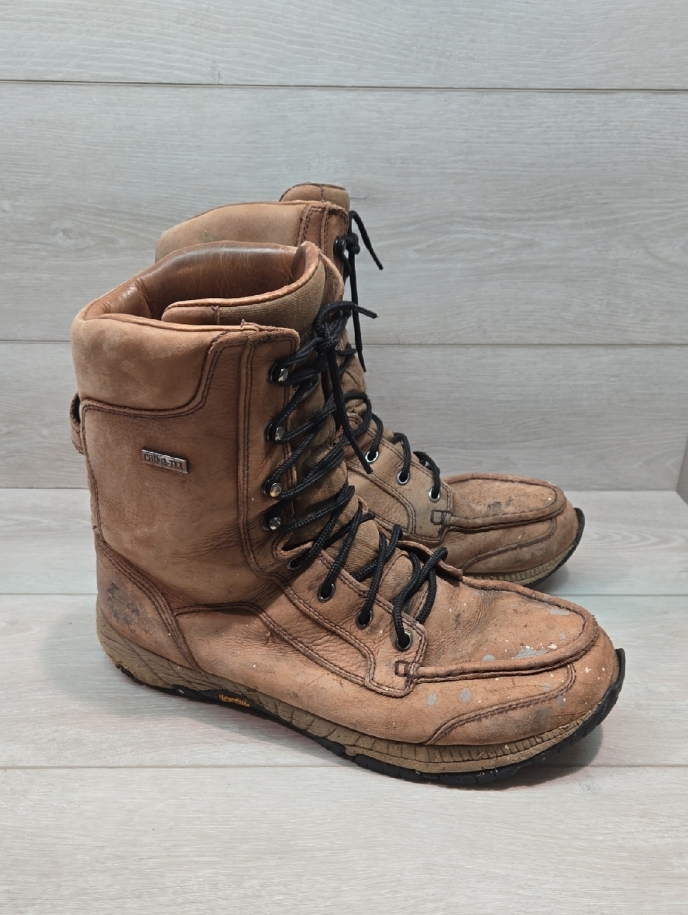 Chippewa Mens Soft Toe Leather Lace-Up Work Boots Shoes HighTop 11.5W Sneakers